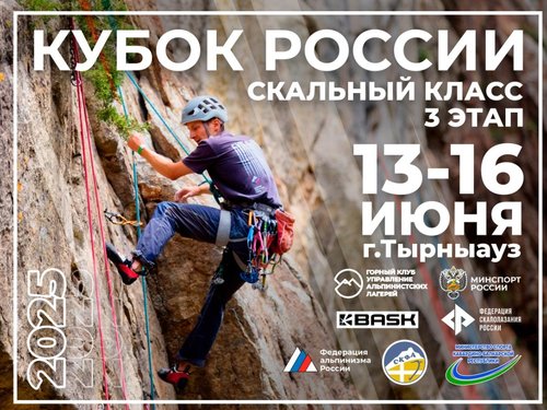 Итоговые протоколы 3-го Этапа Кубка России по альпинизму, класс-скальный 2025
